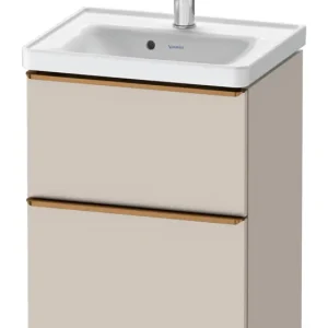 Wochenendangebot Duravit D-Neo Waschtischunterschrank mit 2 Auszügen Griff Bronze Gebürstet 484 x 625 x 372 mm - Taupe Matt