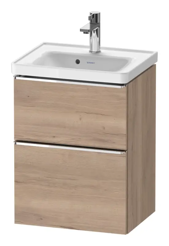 Duravit D-Neo Waschtischunterschrank mit 2 Auszügen Griff Chrom Hochglanz 484 x 625 x 372 mm - Eiche Marmoriert Matt Sonderangebot