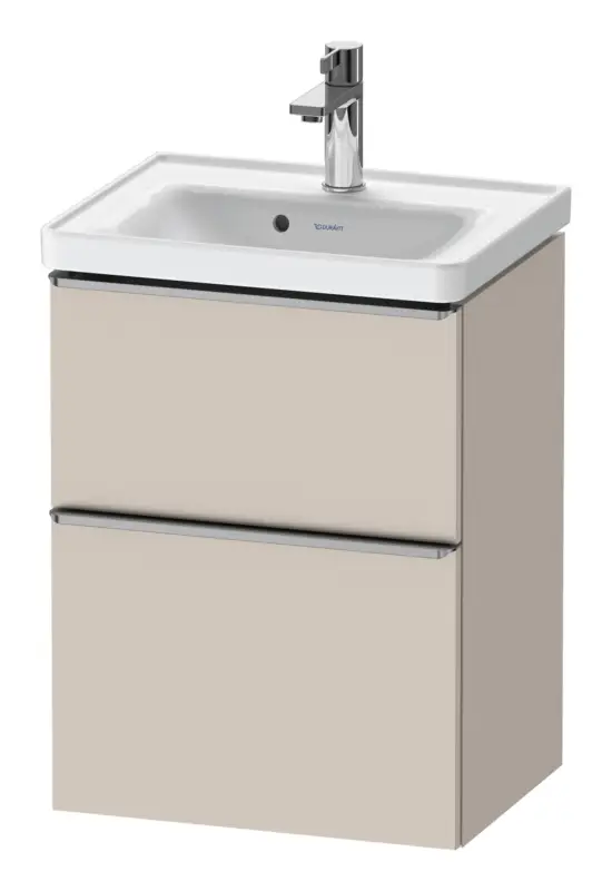 Duravit D-Neo Waschtischunterschrank mit 2 Auszügen Griff Edelstahl Gebürstet 484 x 625 x 372 mm - Taupe Matt Rabatt