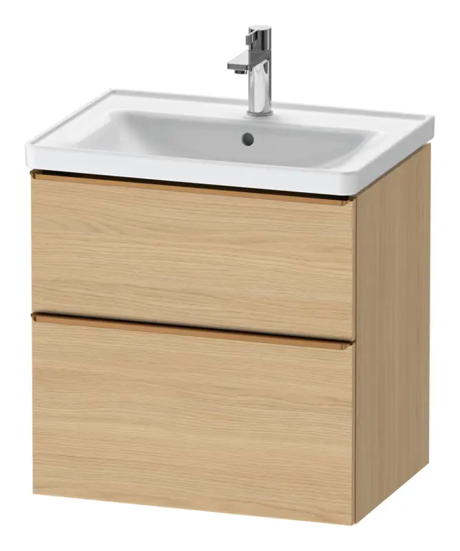 Duravit D-Neo Waschtischunterschrank mit 2 Auszügen Griff Bronze Gebürstet 634 x 625 x 452 mm - Eiche Natur Matt Top-Angebot