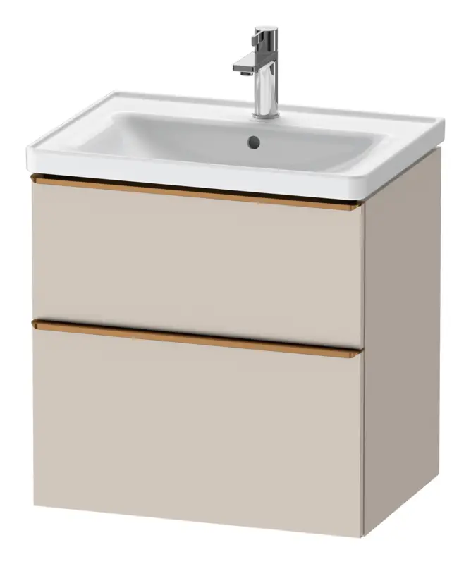 Versand Am Gleichen Tag Duravit D-Neo Waschtischunterschrank mit 2 Auszügen Griff Bronze Gebürstet 634 x 625 x 452 mm - Taupe Matt