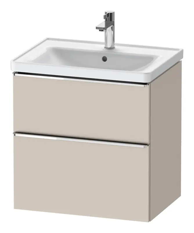 Duravit D-Neo Waschtischunterschrank mit 2 Auszügen Griff Chrom Hochglanz 634 x 625 x 452 mm - Taupe Matt Bestseller