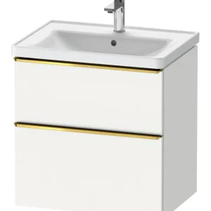 Wochenendangebot Duravit D-Neo Waschtischunterschrank mit 2 Auszügen Griff Gold Poliert 634 x 625 x 452 mm - Weiß Matt