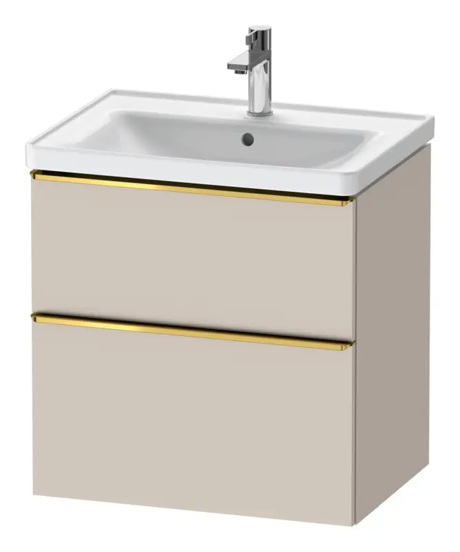 Duravit D-Neo Waschtischunterschrank mit 2 Auszügen Griff Gold Poliert 634 x 625 x 452 mm - Taupe Matt Heißes Angebot