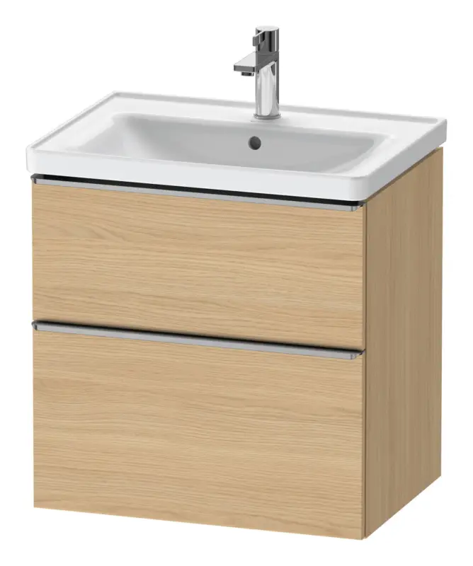 Sale Duravit D-Neo Waschtischunterschrank mit 2 Auszügen Griff Edelstahl Gebürstet 634 x 625 x 452 mm - Eiche Natur Matt