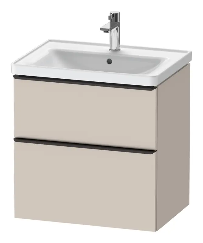 Duravit D-Neo Waschtischunterschrank mit 2 Auszügen Griff Diamantschwarz Matt 634 x 625 x 452 mm - Taupe Matt Nur Für Kurze Zeit