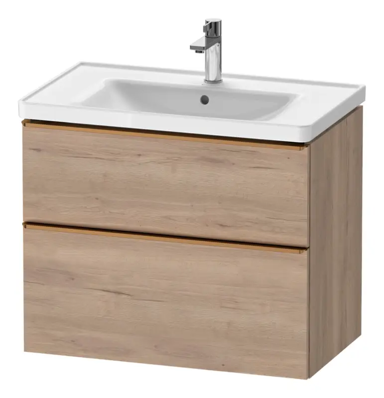 Duravit D-Neo Waschtischunterschrank für 236780 mit 2 Auszügen Griff Bronze Gebürstet 784 x 625 x 452 mm - Eiche Marmoriert Matt Highlight