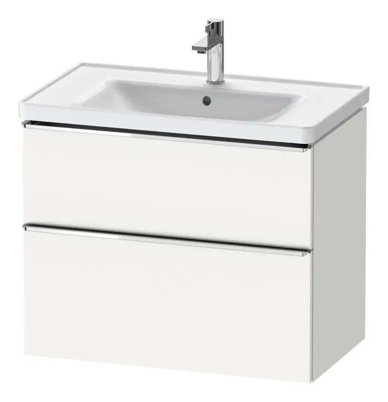 Duravit D-Neo Waschtischunterschrank für 236780 mit 2 Auszügen Griff Chrom Hochglanz 784 x 625 x 452 mm - Weiß Matt Neue Kollektion