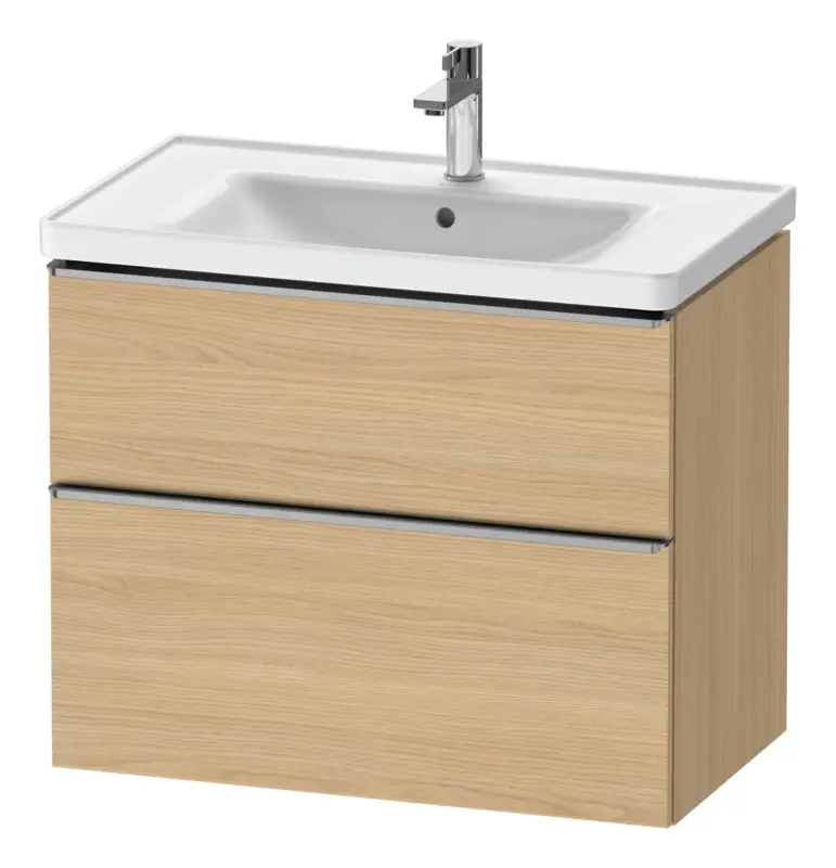 Neu Im Sortiment Duravit D-Neo Waschtischunterschrank für 236780 mit 2 Auszügen Griff Edelstahl Gebürstet 784 x 625 x 452 mm - Eiche Natur Matt