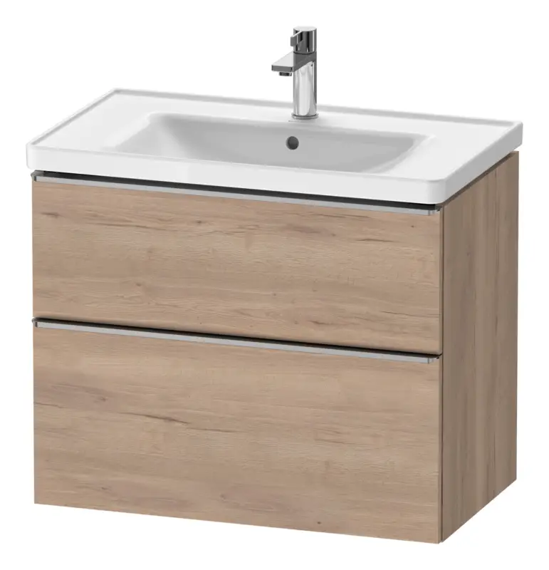 Rabatt Duravit D-Neo Waschtischunterschrank für 236780 mit 2 Auszügen Griff Edelstahl Gebürstet 784 x 625 x 452 mm - Eiche Marmoriert Matt