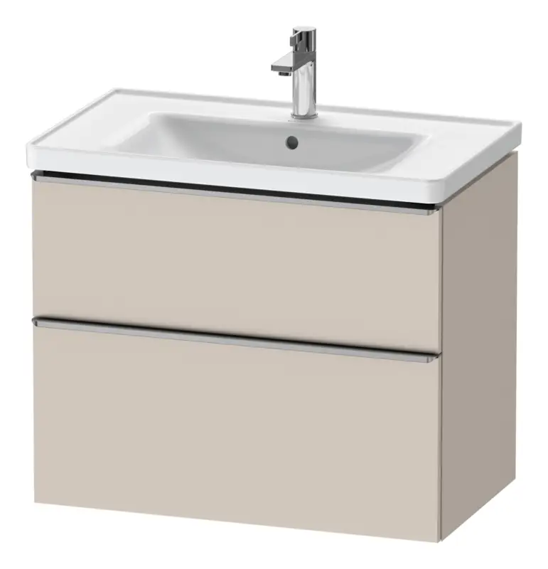 Geprüft Duravit D-Neo Waschtischunterschrank für 236780 mit 2 Auszügen Griff Edelstahl Gebürstet 784 x 625 x 452 mm - Taupe Matt