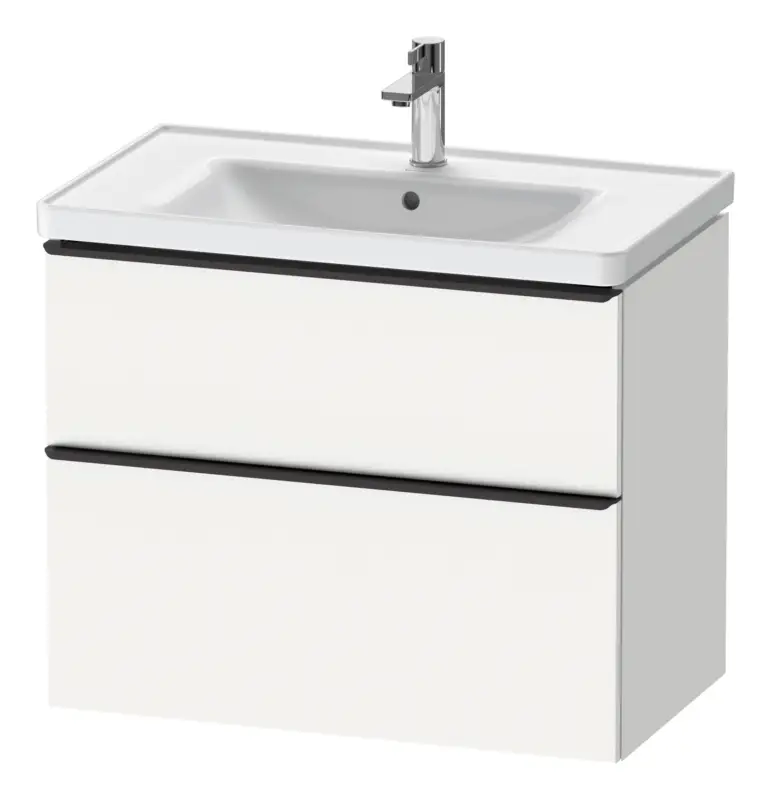 Duravit D-Neo Waschtischunterschrank für 236780 mit 2 Auszügen Griff Diamantschwarz Matt 784 x 625 x 452 mm - Weiß Matt Versand Am Gleichen Tag