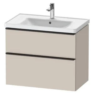 Begrenztes Angebot Duravit D-Neo Waschtischunterschrank für 236780 mit 2 Auszügen Griff Diamantschwarz Matt 784 x 625 x 452 mm - Taupe Matt