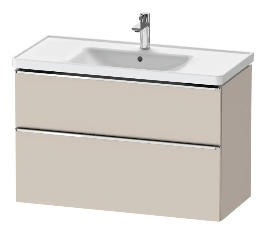 Duravit D-Neo Waschtischunterschrank mit 2 Auszügen Griff Chrom Hochglanz 984 x 625 x 452 mm - Taupe Matt Abverkauf