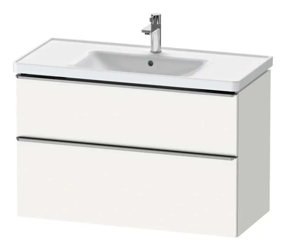 Sale Duravit D-Neo Waschtischunterschrank mit 2 Auszügen Griff Edelstahl Gebürstet 984 x 625 x 452 mm - Weiß Matt
