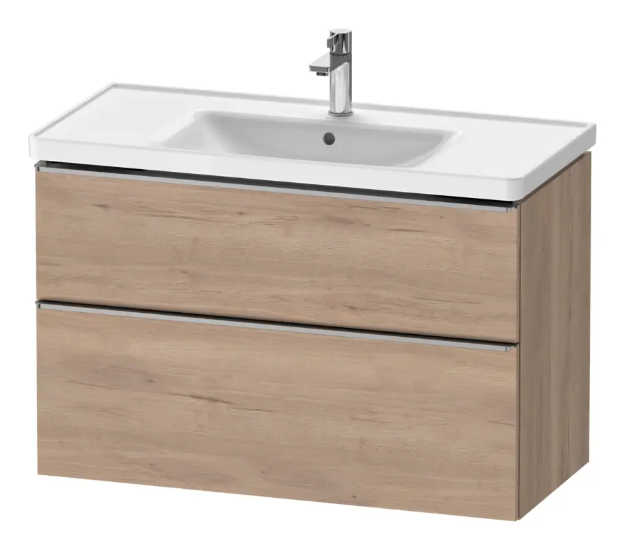 Top-Seller Duravit D-Neo Waschtischunterschrank mit 2 Auszügen Griff Edelstahl Gebürstet 984 x 625 x 452 mm - Eiche Marmoriert Matt