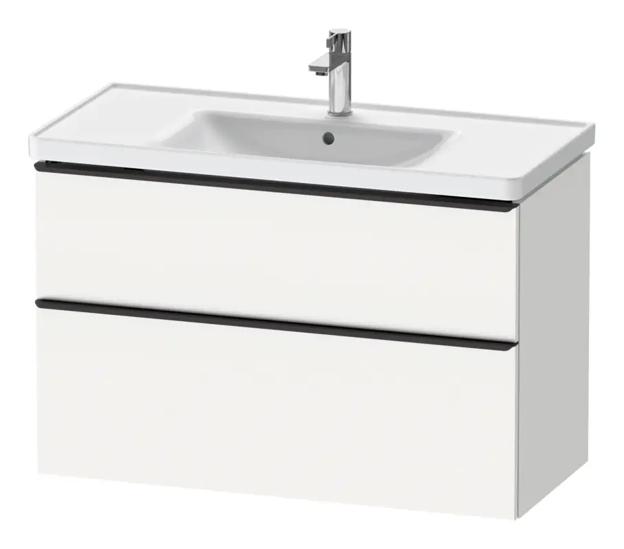 Duravit D-Neo Waschtischunterschrank mit 2 Auszügen Griff Diamantschwarz Matt 984 x 625 x 452 mm - Weiß Matt Nur Heute