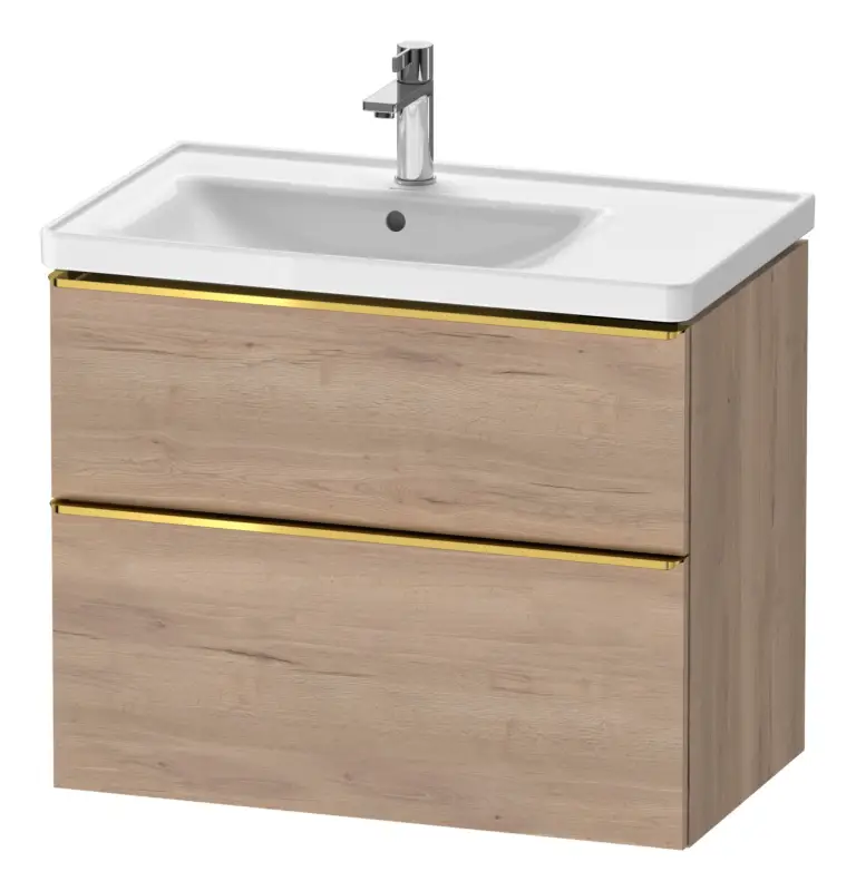 Duravit D-Neo Waschtischunterschrank für 236980 mit 2 Auszügen Griff Gold Poliert 784 x 625 x 452 mm - Eiche Marmoriert Matt Top-Angebot