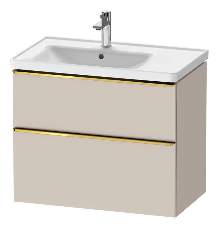 Duravit D-Neo Waschtischunterschrank für 236980 mit 2 Auszügen Griff Gold Poliert 784 x 625 x 452 mm - Taupe Matt Billig