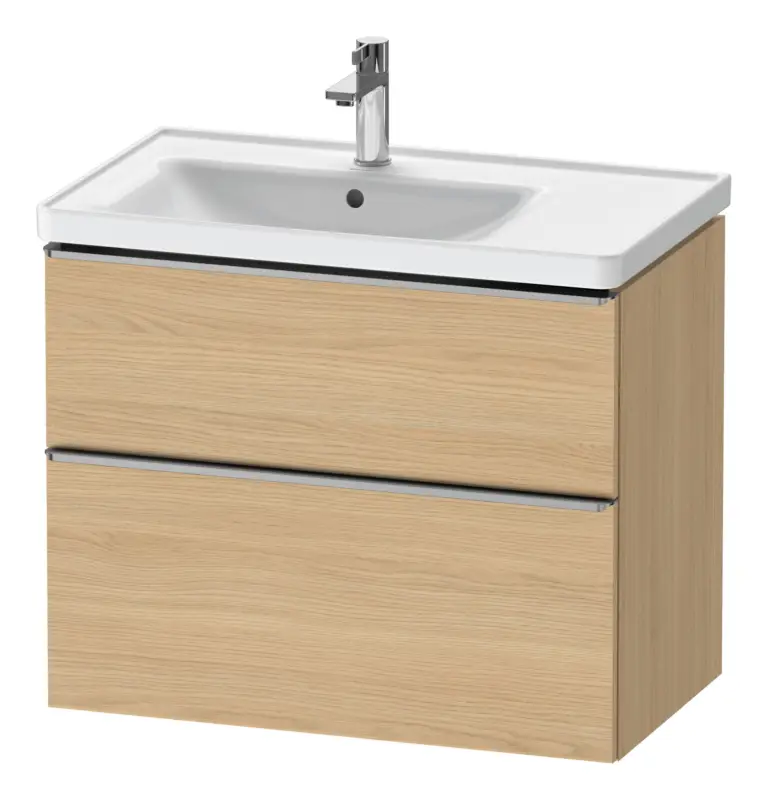 Duravit D-Neo Waschtischunterschrank für 236980 mit 2 Auszügen Griff Edelstahl Gebürstet 784 x 625 x 452 mm - Eiche Natur Matt Preisknaller