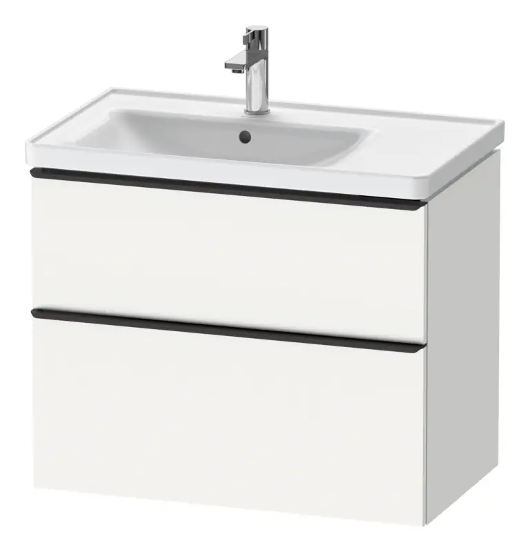 Günstig Duravit D-Neo Waschtischunterschrank für 236980 mit 2 Auszügen Griff Diamantschwarz Matt 784 x 625 x 452 mm - Weiß Matt