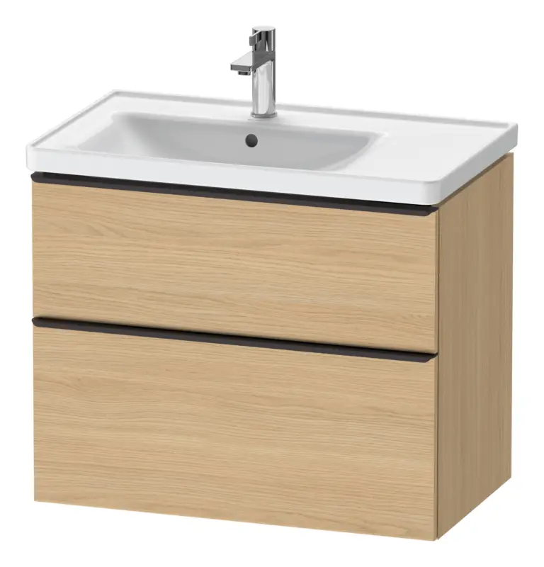 Duravit D-Neo Waschtischunterschrank für 236980 mit 2 Auszügen Griff Diamantschwarz Matt 784 x 625 x 452 mm - Eiche Natur Matt Top-Angebot
