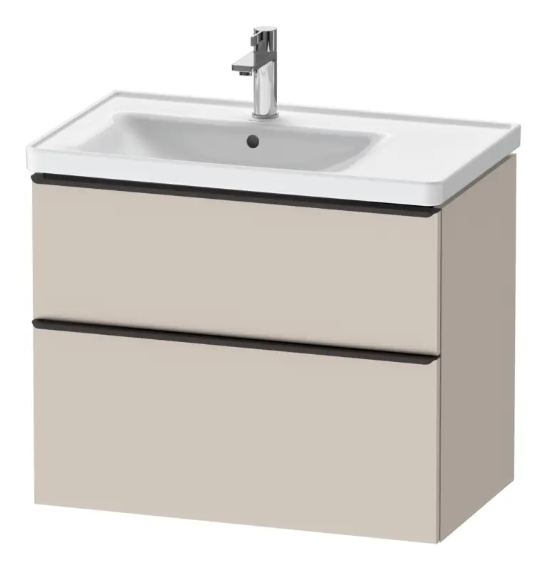 Duravit D-Neo Waschtischunterschrank für 236980 mit 2 Auszügen Griff Diamantschwarz Matt 784 x 625 x 452 mm - Taupe Matt Aktuell