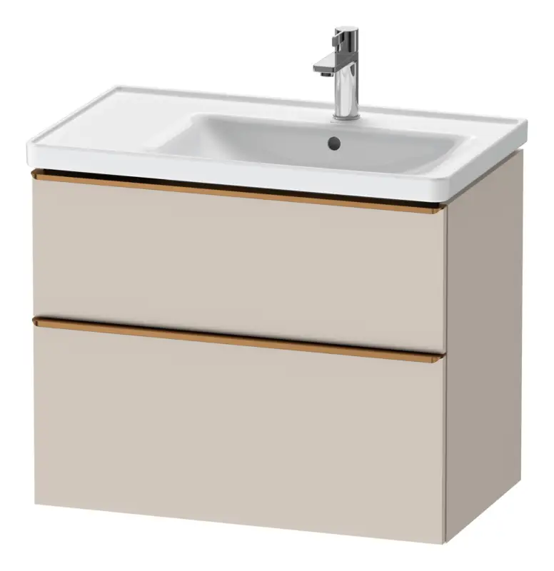 Duravit D-Neo Waschtischunterschrank für 237080 mit 2 Auszügen Griff Bronze Gebürstet 784 x 625 x 452 mm - Taupe Matt Preiswert