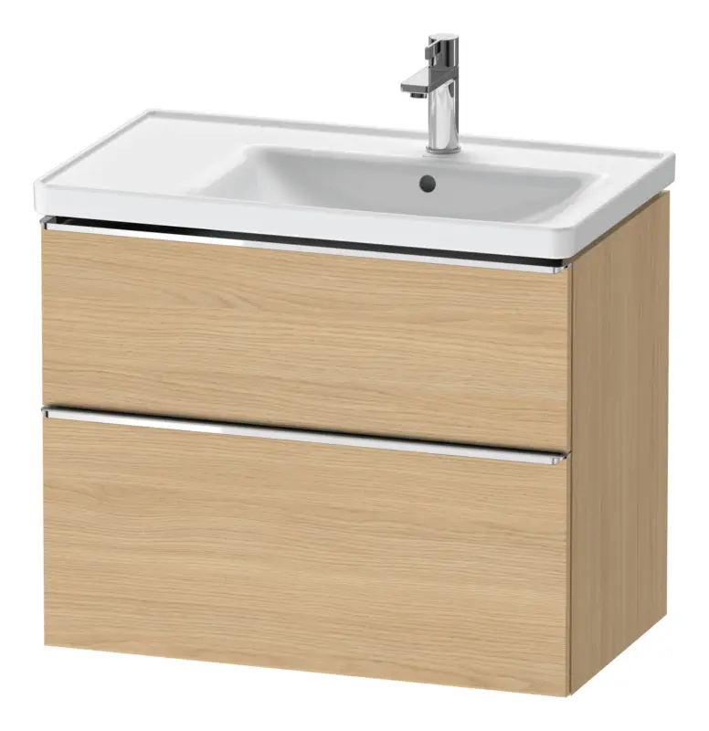 Günstig Duravit D-Neo Waschtischunterschrank für 237080 mit 2 Auszügen Griff Chrom Hochglanz 784 x 625 x 452 mm - Eiche Natur Matt