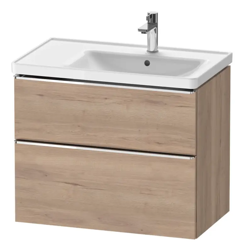 Duravit D-Neo Waschtischunterschrank für 237080 mit 2 Auszügen Griff Chrom Hochglanz 784 x 625 x 452 mm - Eiche Marmoriert Matt Expressversand