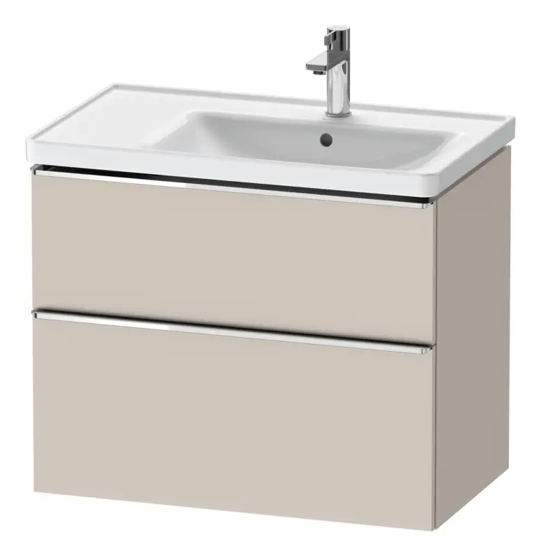 Expressversand Duravit D-Neo Waschtischunterschrank für 237080 mit 2 Auszügen Griff Chrom Hochglanz 784 x 625 x 452 mm - Taupe Matt