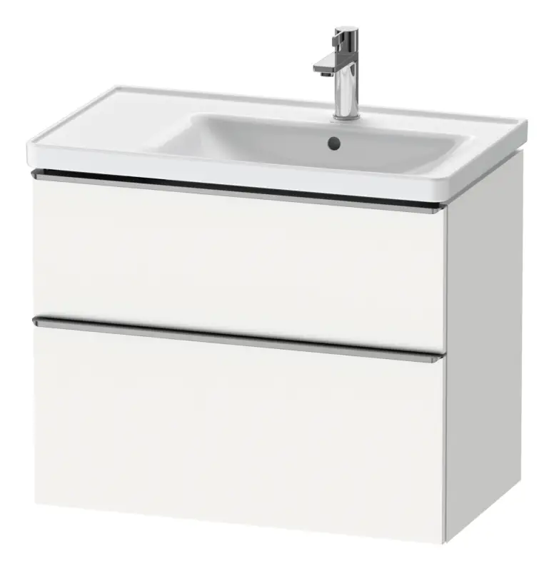 Top-Angebot Duravit D-Neo Waschtischunterschrank für 237080 mit 2 Auszügen Griff Edelstahl Gebürstet 784 x 625 x 452 mm - Weiß Matt