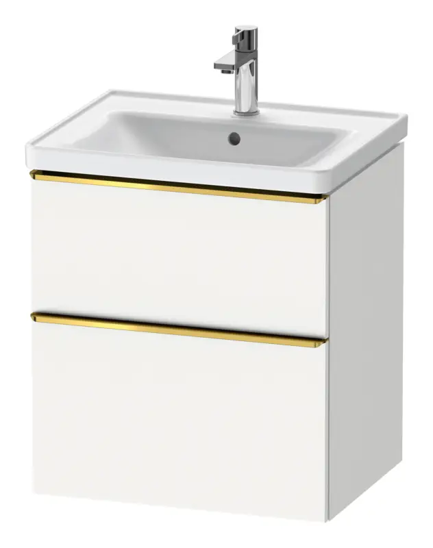Direkt Vom Hersteller Duravit D-Neo Waschtischunterschrank mit 2 Auszügen Griff Gold Poliert 584 x 625 x 452 mm - Weiß Matt