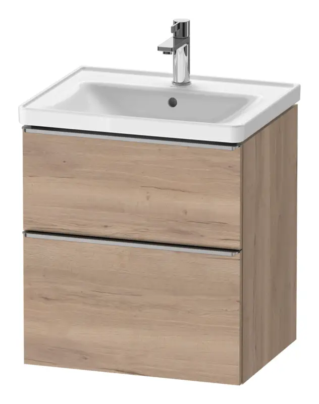 Duravit D-Neo Waschtischunterschrank mit 2 Auszügen Griff Edelstahl Gebürstet 584 x 625 x 452 mm - Eiche Marmoriert Matt Günstig