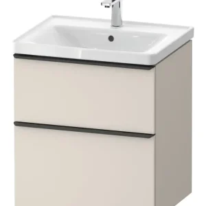 Top-Preis Duravit D-Neo Waschtischunterschrank mit 2 Auszügen Griff Diamantschwarz Matt 584 x 625 x 452 mm - Taupe Matt