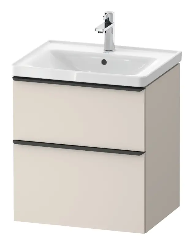 Top-Preis Duravit D-Neo Waschtischunterschrank mit 2 Auszügen Griff Diamantschwarz Matt 584 x 625 x 452 mm - Taupe Matt