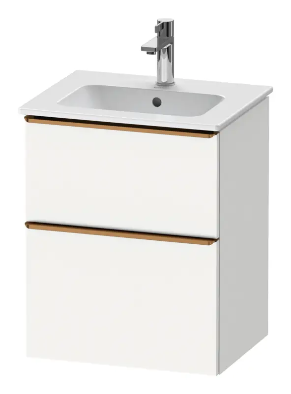 Mega-Angebot Duravit D-Neo Waschtischunterschrank mit 2 Auszügen Griff Bronze Gebürstet 510 x 625 x 402 mm - Weiß Matt