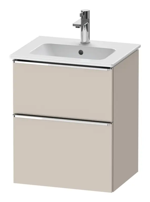 Günstig Duravit D-Neo Waschtischunterschrank mit 2 Auszügen Griff Chrom Hochglanz 510 x 625 x 402 mm - Taupe Matt