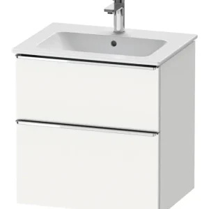 Super-Preis Duravit D-Neo Waschtischunterschrank mit 2 Auszügen Griff Chrom Hochglanz 610 x 625 x 462 mm - Weiß Matt