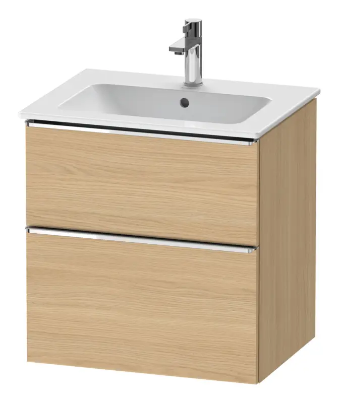 Garantierte Lieferung Duravit D-Neo Waschtischunterschrank mit 2 Auszügen Griff Chrom Hochglanz 610 x 625 x 462 mm - Eiche Natur Matt