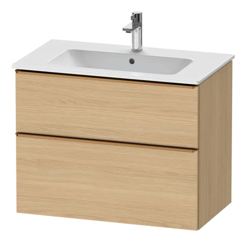 Sonderangebot Duravit D-Neo Waschtischunterschrank für 233683 mit 2 Auszügen Griff Bronze Gebürstet 810 x 625 x 462 mm - Eiche Natur Matt