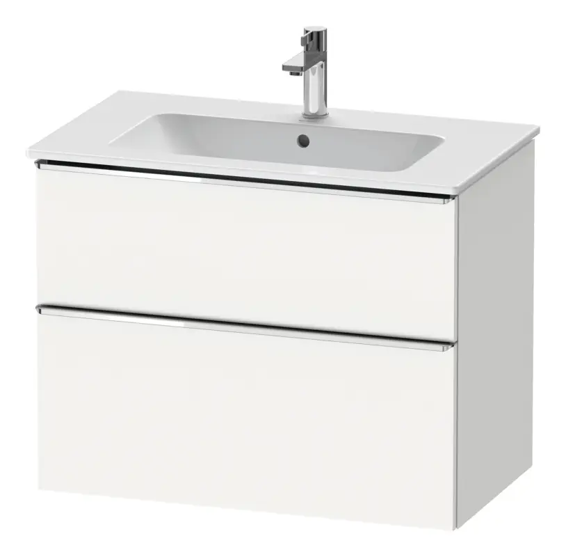 Abverkauf Duravit D-Neo Waschtischunterschrank für 233683 mit 2 Auszügen Griff Chrom Hochglanz 810 x 625 x 462 mm - Weiß Matt