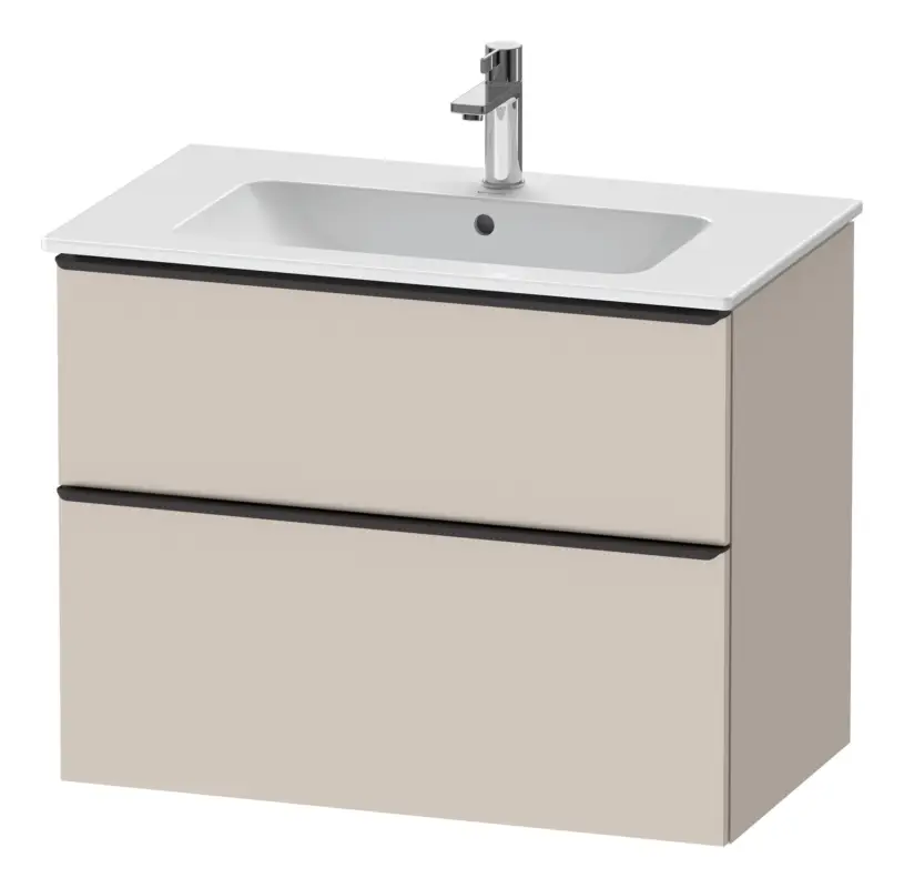 Direkt Vom Hersteller Duravit D-Neo Waschtischunterschrank für 233683 mit 2 Auszügen Griff Diamantschwarz Matt 810 x 625 x 462 mm - Taupe Matt