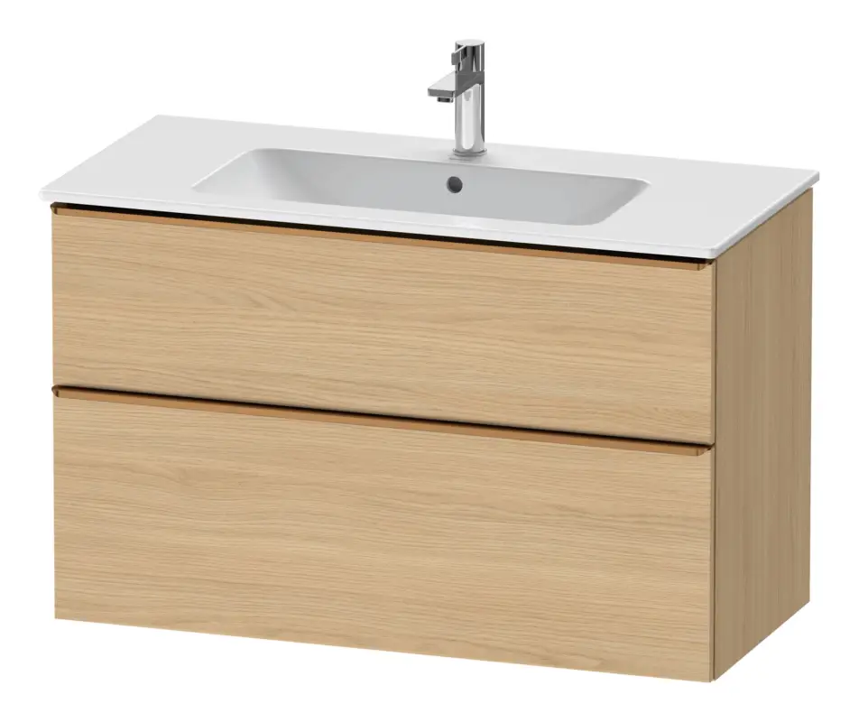 Mega-Angebot Duravit D-Neo Waschtischunterschrank mit 2 Auszügen Griff Bronze Gebürstet 1010 x 625 x 462 mm - Eiche Natur Matt