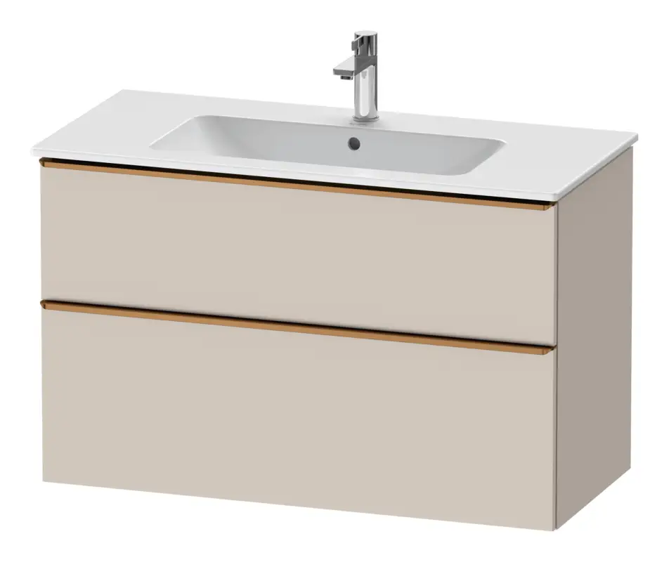 Sofort Bestellen Duravit D-Neo Waschtischunterschrank mit 2 Auszügen Griff Bronze Gebürstet 1010 x 625 x 462 mm - Taupe Matt