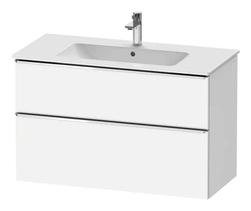 Neu Duravit D-Neo Waschtischunterschrank mit 2 Auszügen Griff Chrom Hochglanz 1010 x 625 x 462 mm - Weiß Matt