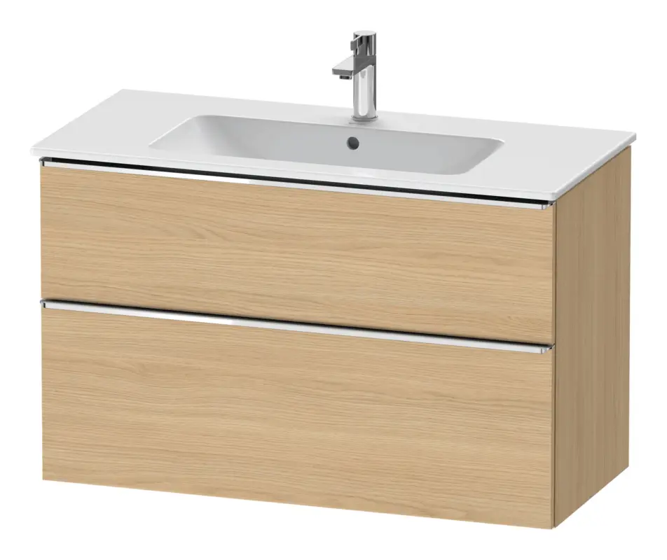 Duravit D-Neo Waschtischunterschrank mit 2 Auszügen Griff Chrom Hochglanz 1010 x 625 x 462 mm - Eiche Natur Matt Meistverkauft