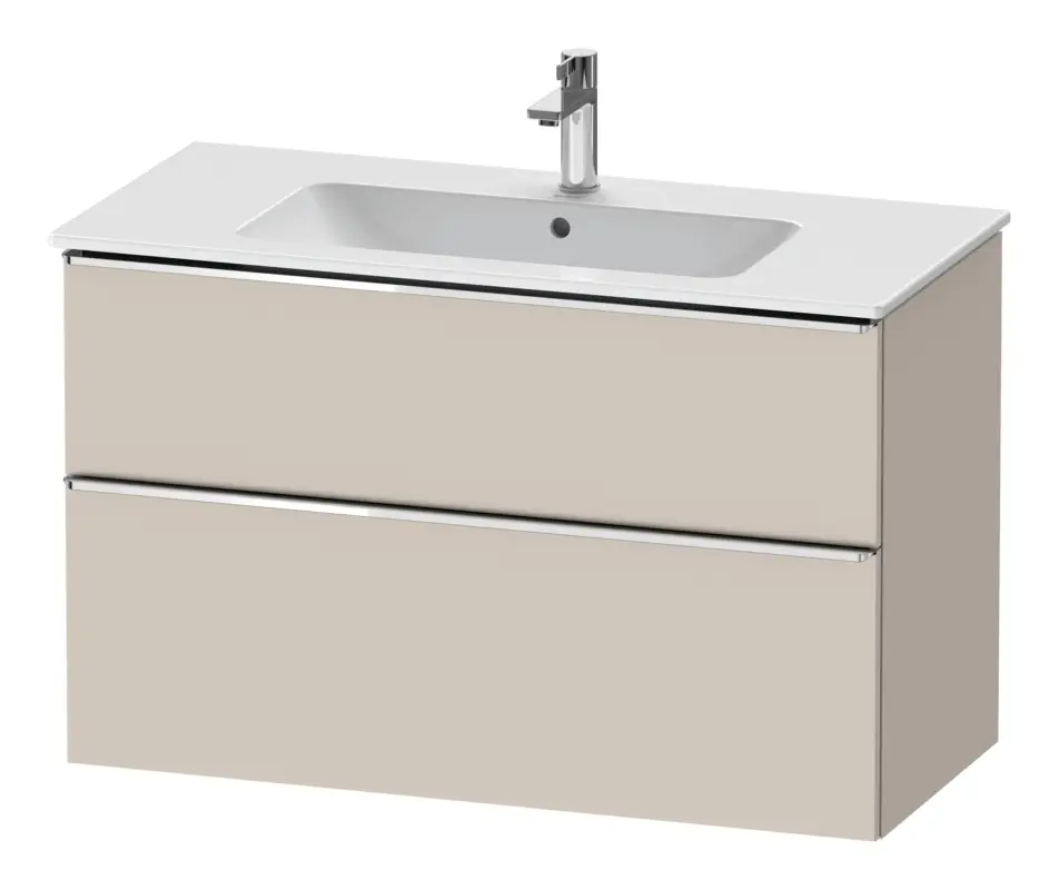 Duravit D-Neo Waschtischunterschrank mit 2 Auszügen Griff Chrom Hochglanz 1010 x 625 x 462 mm - Taupe Matt Sale