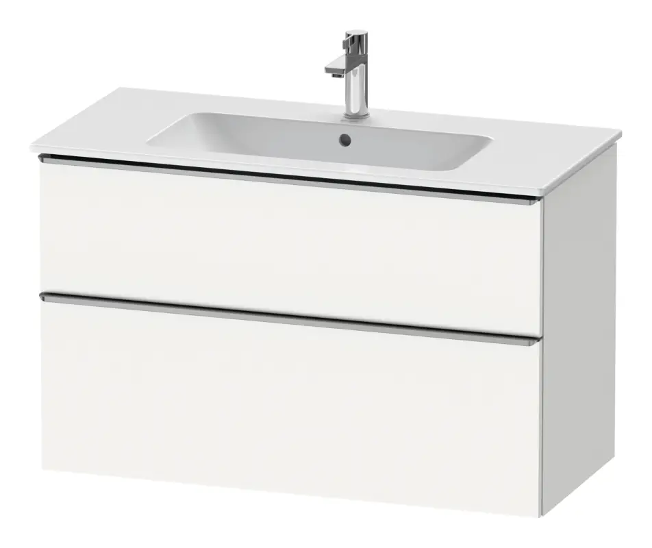Duravit D-Neo Waschtischunterschrank mit 2 Auszügen Griff Edelstahl Gebürstet 1010 x 625 x 462 mm - Weiß Matt Meistverkauft