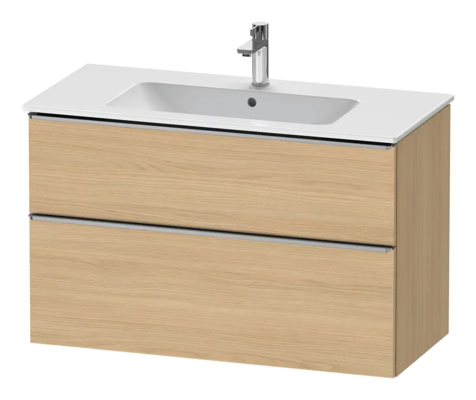 Top-Preis Duravit D-Neo Waschtischunterschrank mit 2 Auszügen Griff Edelstahl Gebürstet 1010 x 625 x 462 mm - Eiche Natur Matt